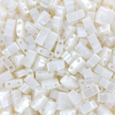 Miyuki half tila 5x2.4mm beads - Antique ivory pearl ceylon HTL-592